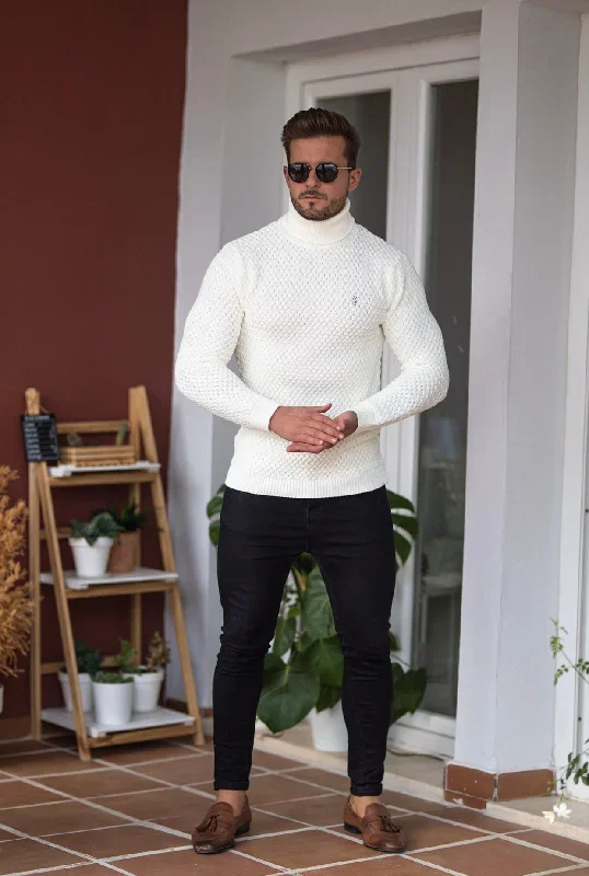 father-sons-cream-knitted-roll-neck-weave-super-slim-jumper-with-metal-decal-fsj026