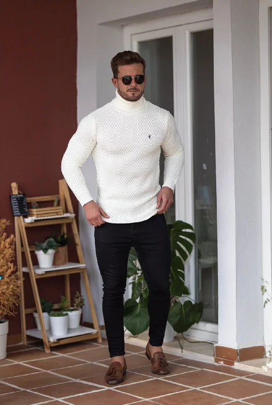 father-sons-cream-knitted-roll-neck-weave-super-slim-jumper-with-metal-decal-fsj026