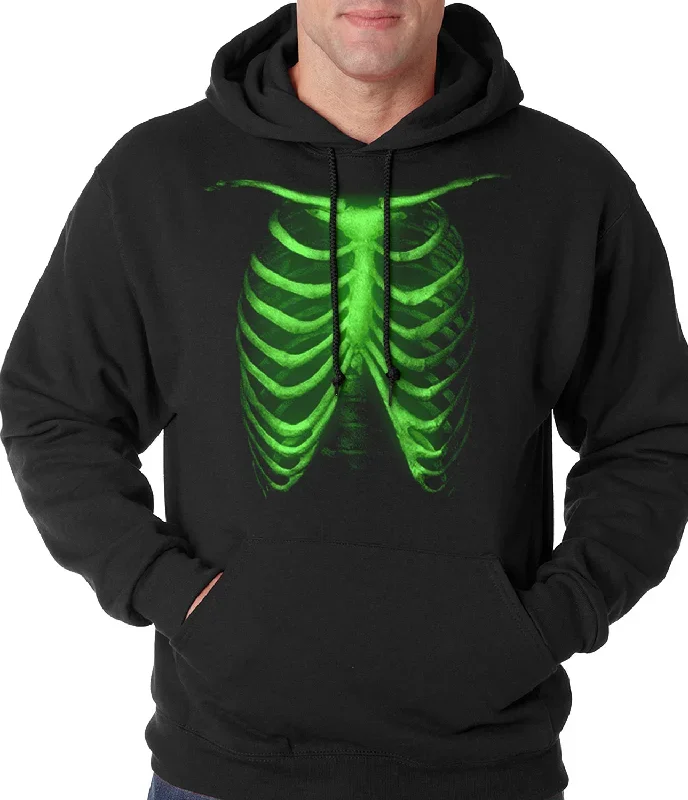 Glow In The Dark Ribcage Adult Hoodie