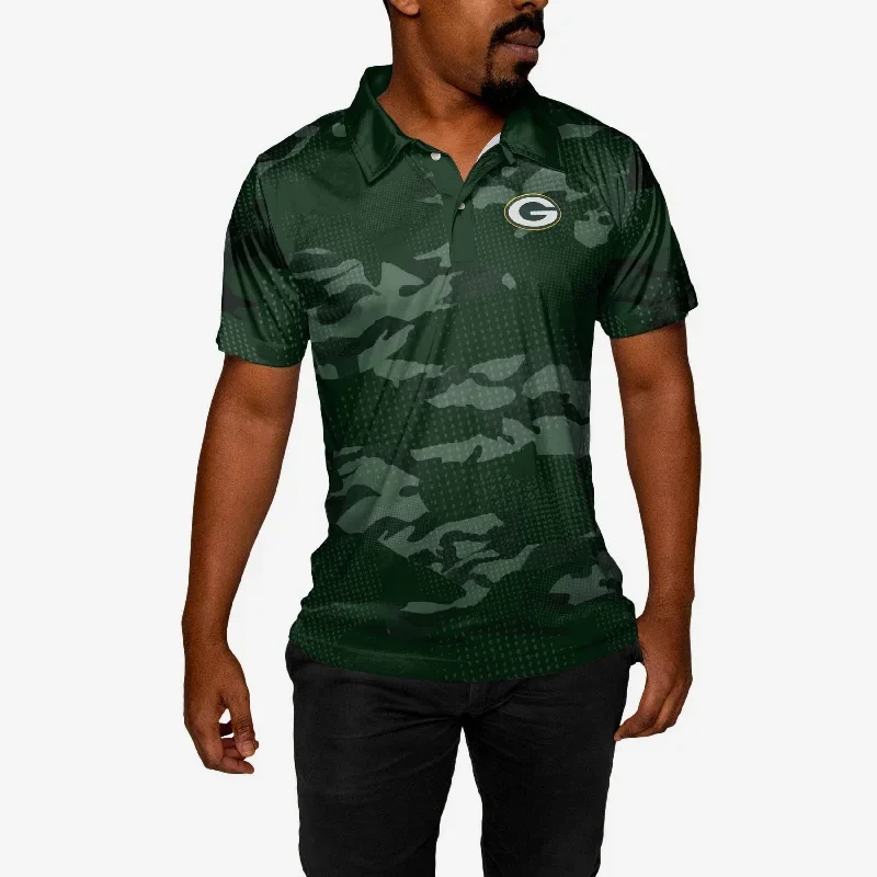 Green Bay Packers Printed Camo Polo