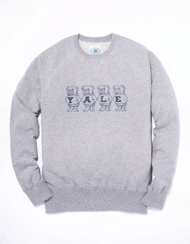 YALE BULLDOG CREW NECK SWEATSHIRT - GREY