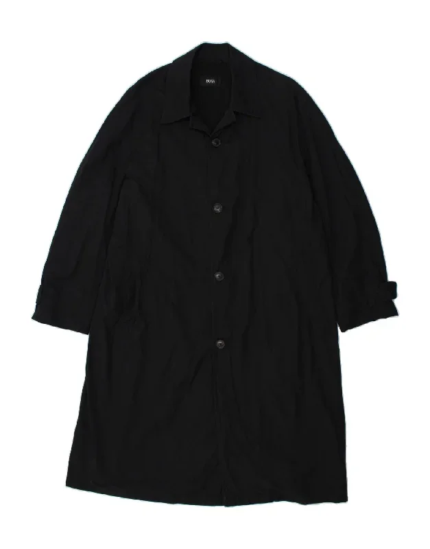 HUGO BOSS Mens Overcoat UK 40 Large Black