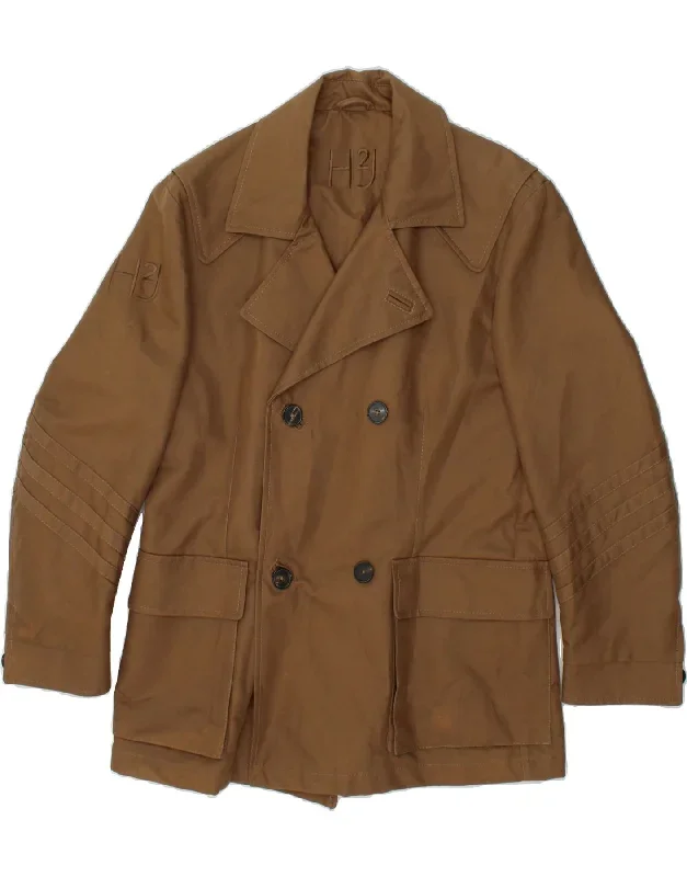 HYDROGEN Mens Double Breasted Coat UK 40 Large Brown