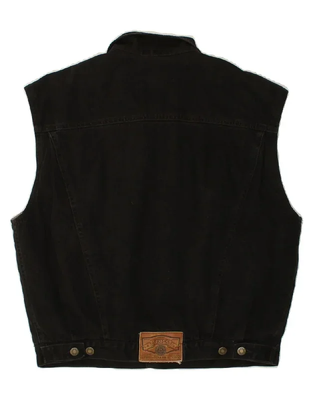 jeps-mens-denim-gilet-uk-38-medium-black-cotton