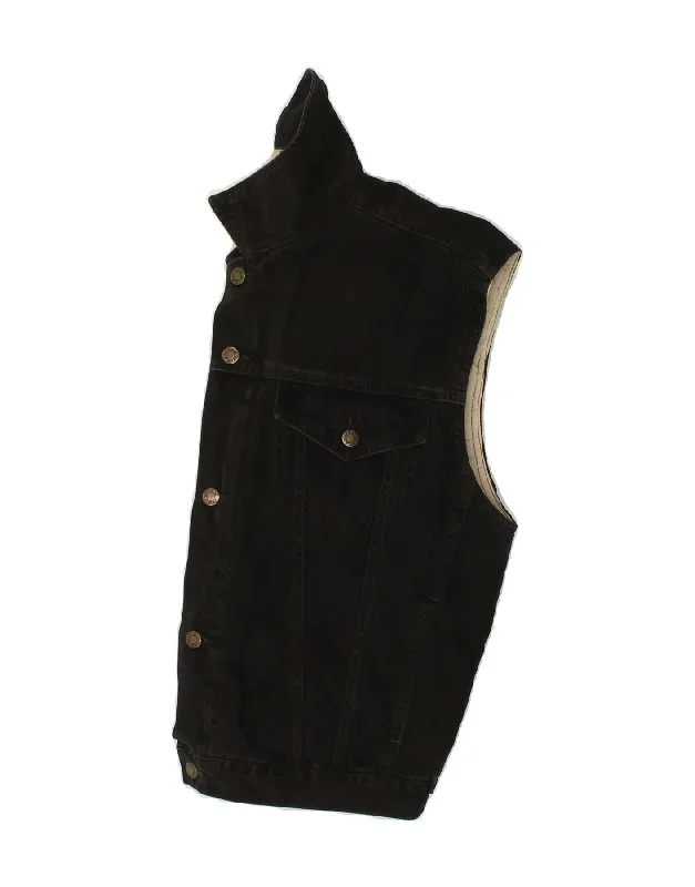 jeps-mens-denim-gilet-uk-38-medium-black-cotton