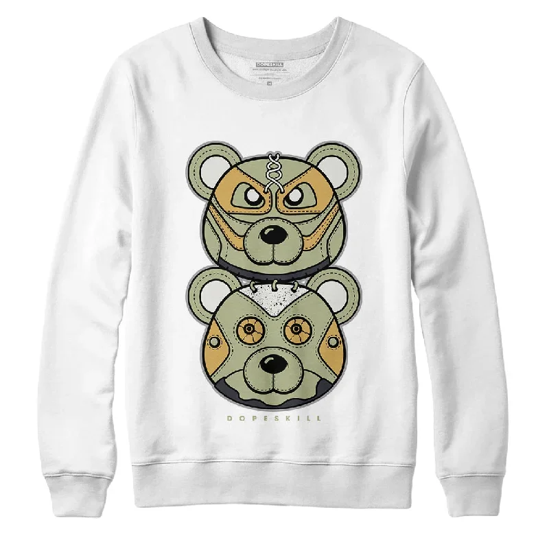 AJ 5 Jade Horizon DopeSkill Sweatshirt Leather Bear Graphic