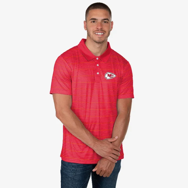 Kansas City Chiefs Striped Polyester Polo