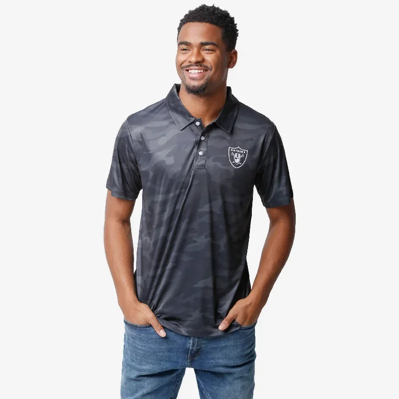 Las Vegas Raiders Color Camo Polyester Polo