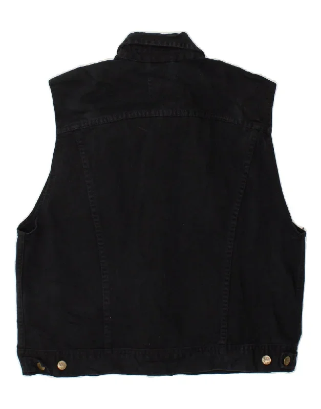 lee-mens-denim-gilet-uk-40-large-black-cotton