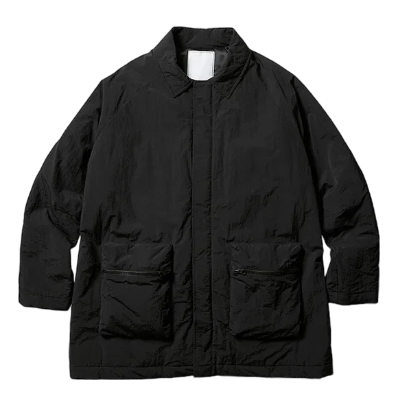 Lr Nylon Overcoat Black