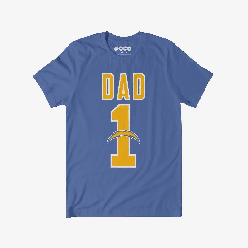 Los Angeles Chargers Number 1 Dad T-Shirt