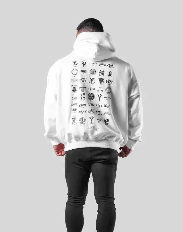 Heritage Logo Oversize Sweat Hoodie - White