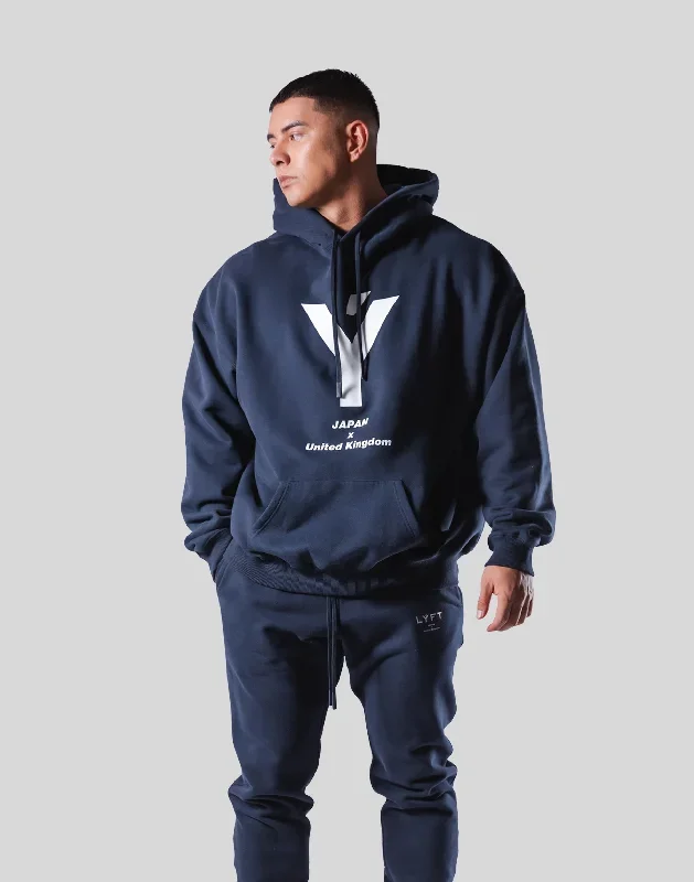 Y Oversize Sweat Hoodie - Navy