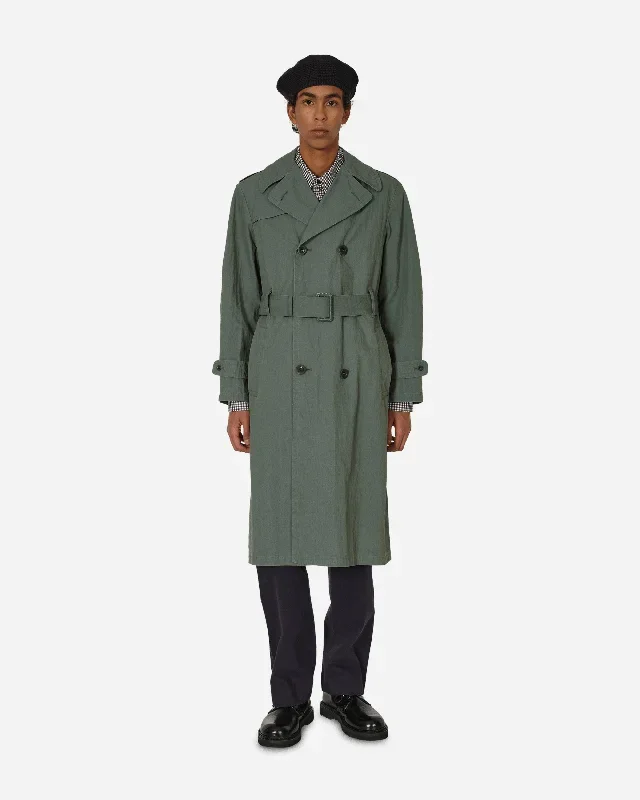 Double-Breasted Trench Coat Sage