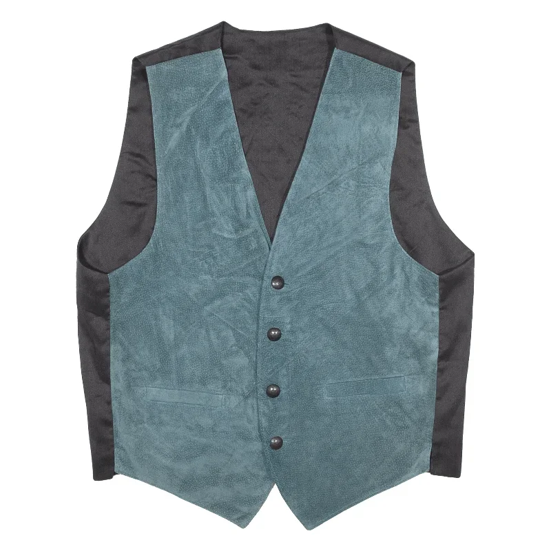 Mens Blazer Waistcoat Blue S