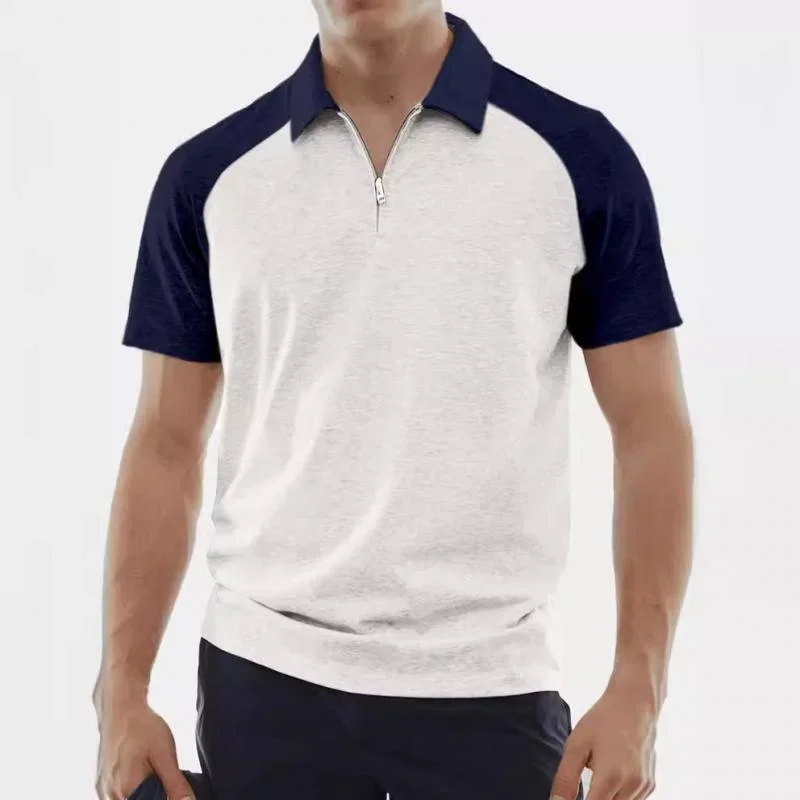 mens-casual-color-block-zip-raglan-short-sleeve-polo-shirt-52610480y