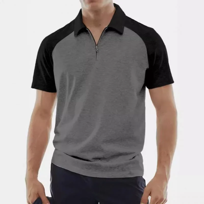 mens-casual-color-block-zip-raglan-short-sleeve-polo-shirt-52610480y