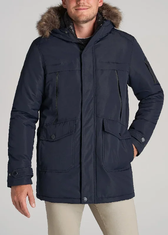 American Tall X Point Zero Tall Men's Parka in Navy