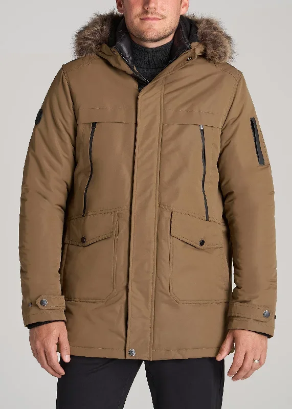 American Tall X Point Zero Tall Men's Parka in Wheat