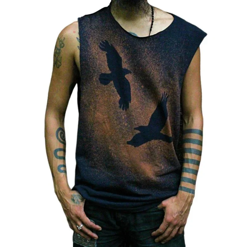 Men's Vintage Pigeon Faith Crew Neck Tank Top 44141879TO