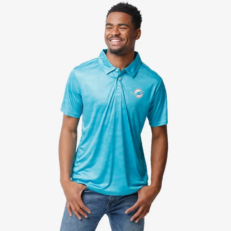 Miami Dolphins Color Camo Polyester Polo