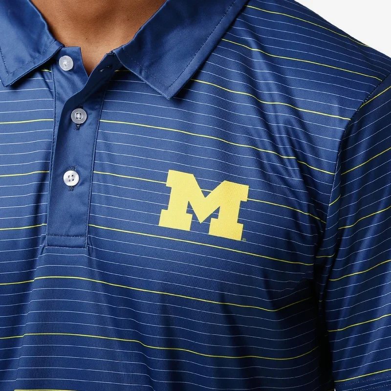 michigan-wolverines-striped-polyester-polo