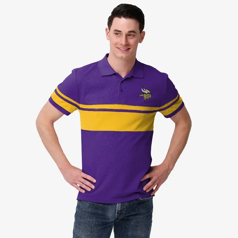 Minnesota Vikings Cotton Stripe Polo