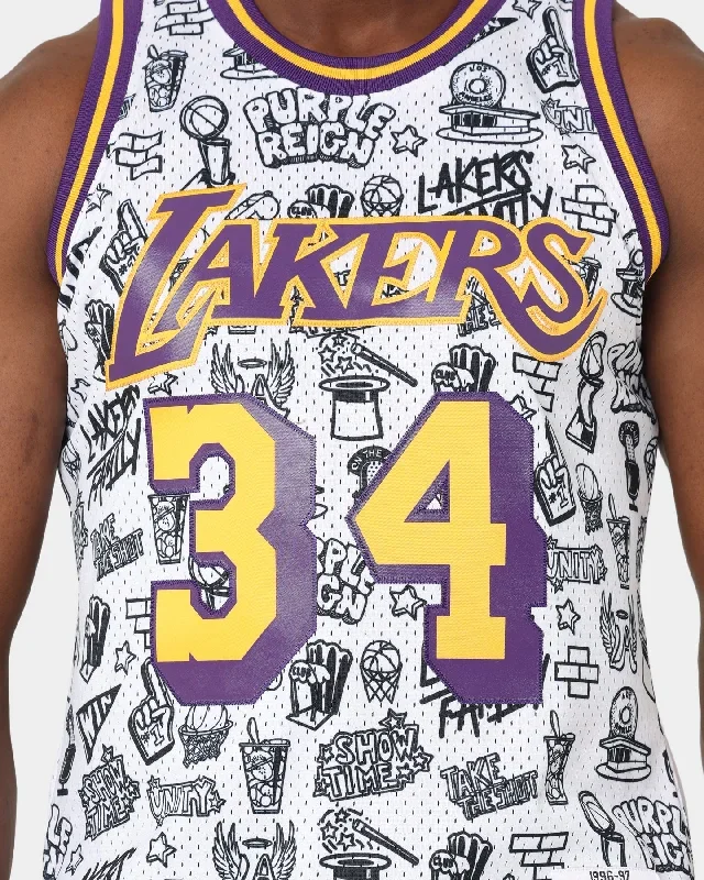 mitchell-ness-1996-los-angeles-lakers-shaquille-o-neal-34-doodle-swingman-jersey-white