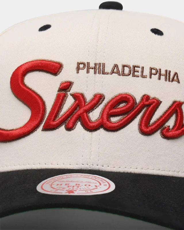 mitchell-ness-philadelphia-sixers-cream-team-script-pro-crown-snapback-cream