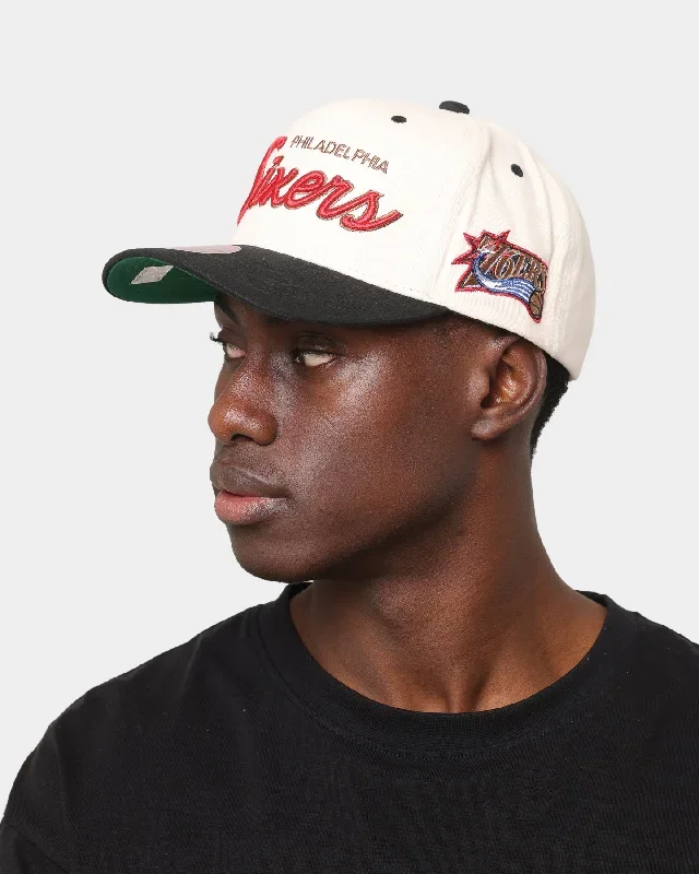 mitchell-ness-philadelphia-sixers-cream-team-script-pro-crown-snapback-cream