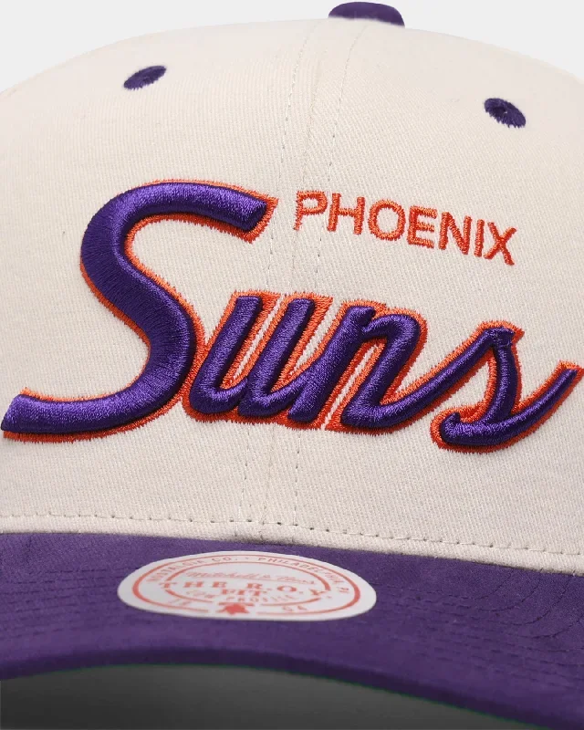 mitchell-ness-phoenix-suns-cream-team-script-pro-crown-snapback-cream