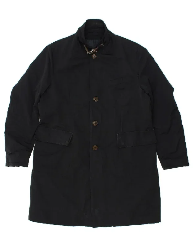 MONCLER Mens Overcoat Size 5 2XL Black Polyester