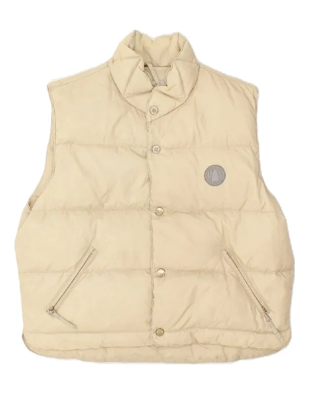 MURPHY & NYE Mens Padded Gilet UK 38 Medium Beige Polyamide