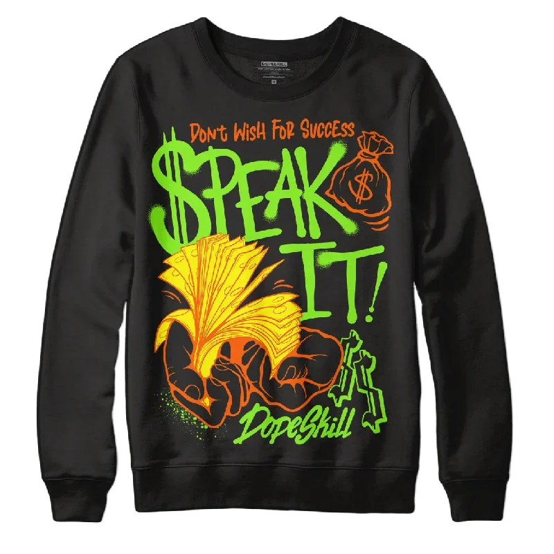 Neon Green Collection DopeSkill Sweatshirt Speak It Graphic