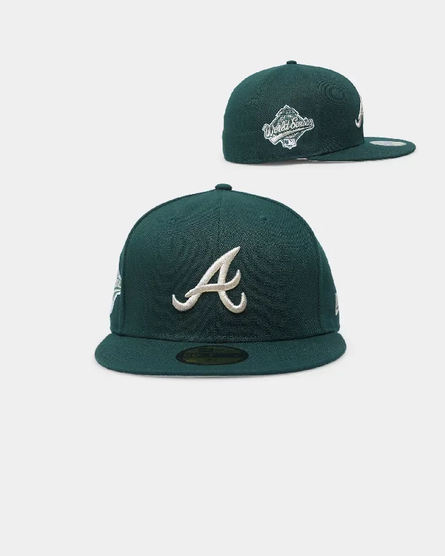 New Era Atlanta Braves World Series Green & Cream 59FIFTY Fitted Dark Green