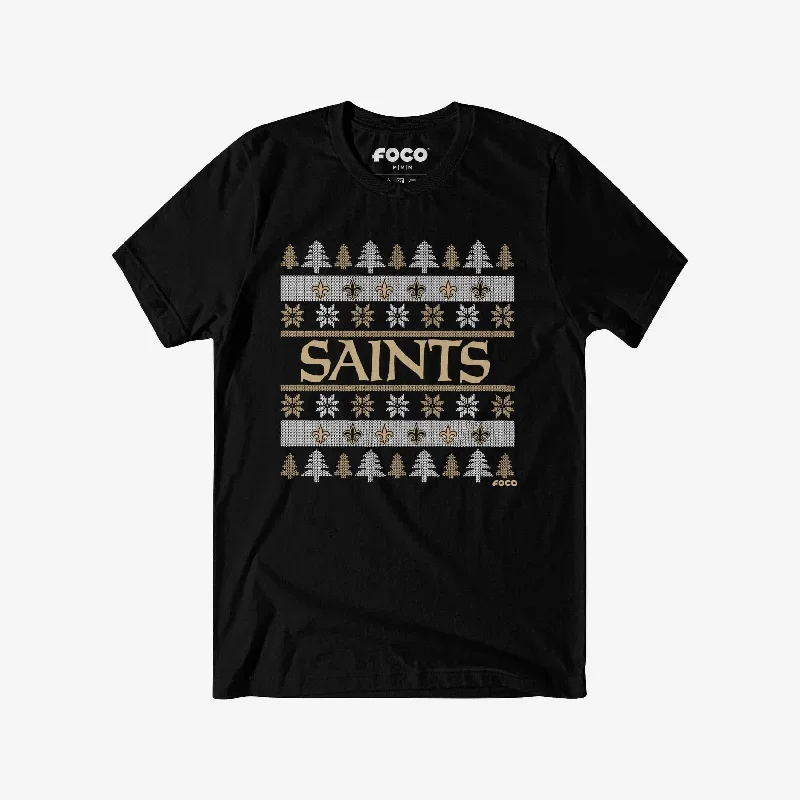 New Orleans Saints Holiday Sweater T-Shirt