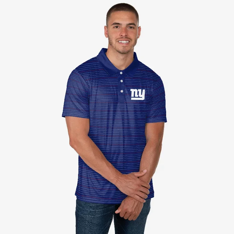 New York Giants Striped Polyester Polo