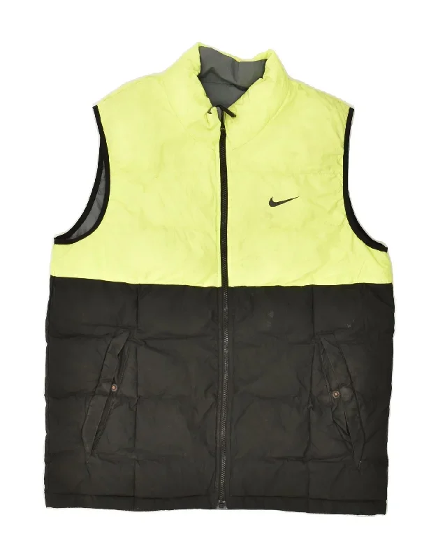 nike-mens-reversible-gilet-uk-40-large-grey-colourblock-polyester