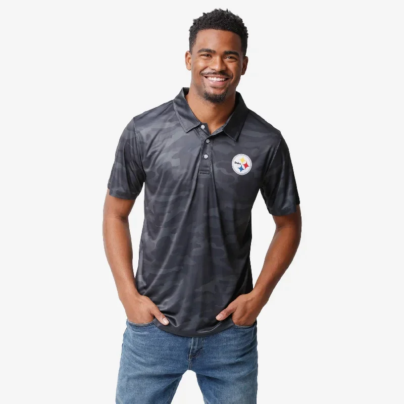 Pittsburgh Steelers Color Camo Polyester Polo