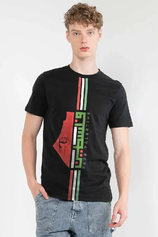 Polo Republica Men's Free Palestine Bold Print T Shirt - 100% Combed BCI Cotton