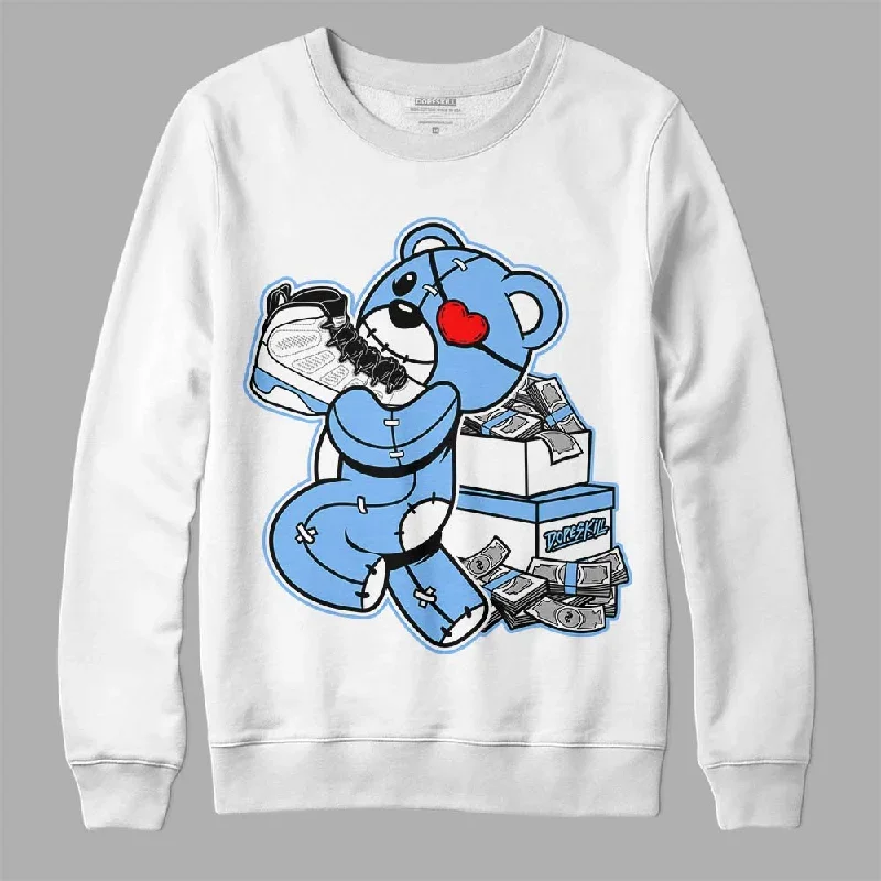 Powder Blue 9s DopeSkill Sweatshirt Bear Steals Sneaker Graphic