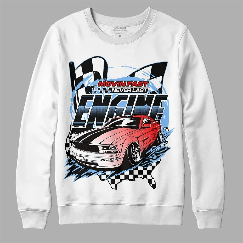 Powder Blue 9s DopeSkill Sweatshirt ENGINE Tshirt Graphic