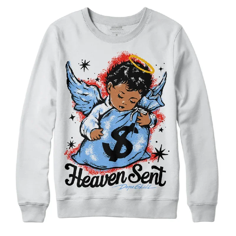 Powder Blue 9s DopeSkill Sweatshirt Heaven Sent Graphic