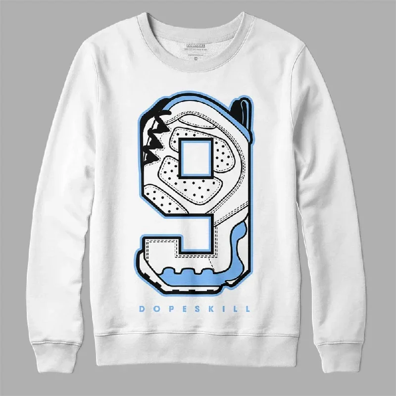 Powder Blue 9s DopeSkill Sweatshirt No.9 Graphic