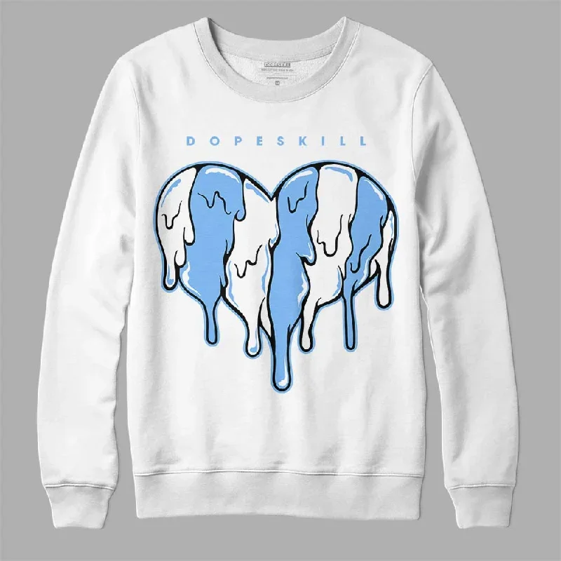 Powder Blue 9s DopeSkill Sweatshirt Slime Drip Heart Graphic