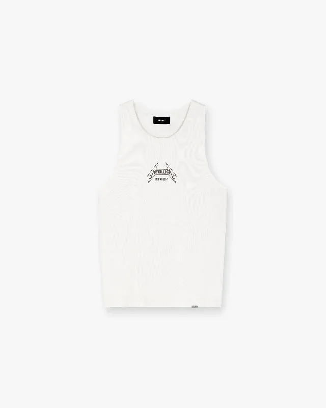 Represent X Metallica Local Crew Vest - Flat White