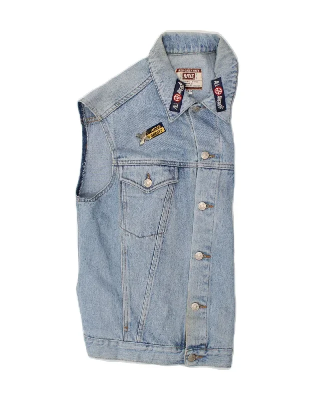 rifle-mens-denim-gilet-uk-34-xs-blue