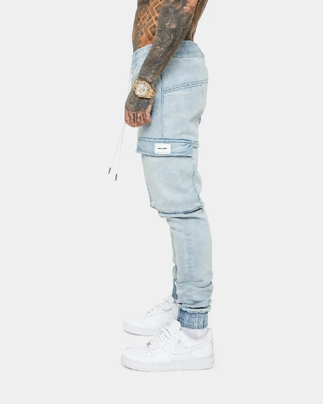 saint-morta-annex-denim-cargo-joggers-light-blue