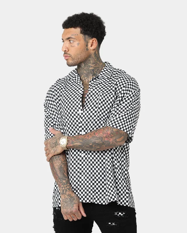 Saint Morta Checks Short Sleeve Shirt Black/White