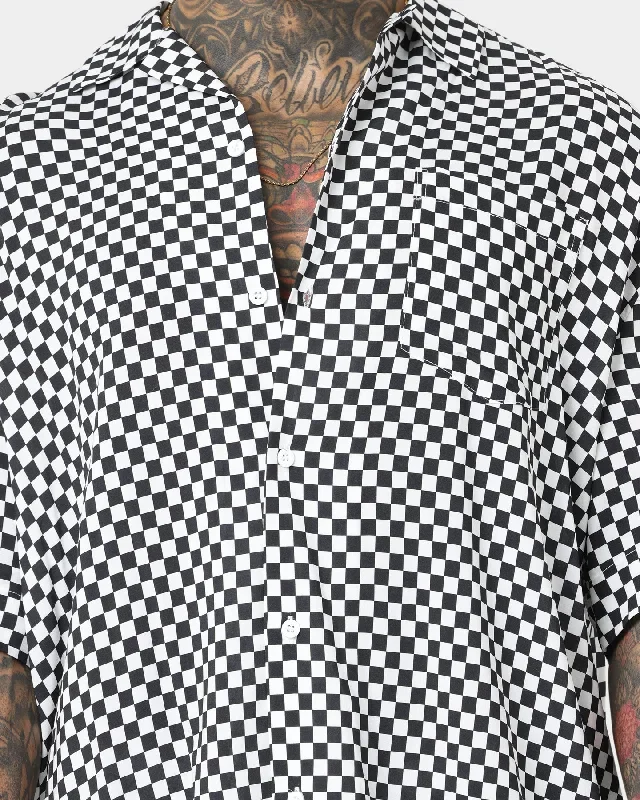 saint-morta-checks-short-sleeve-shirt-black-white